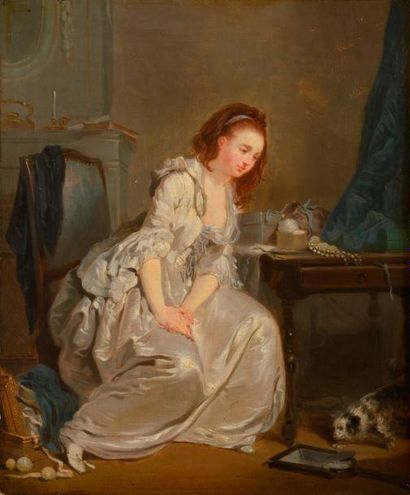 Ecole française du XIXème siècle, d'après Jean-Baptiste GREUZE (1725-1805) 
La Mère...