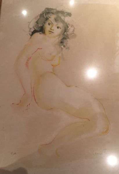 Léonor FINI (1907-1996) 
Femme nue
Lithographie en couleurs, Epreuve d'artiste s...