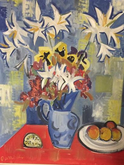 Alexandre GANESCO (1910-1979) 
Bouquet de fleurs
Huile sur toile signée en bas à...