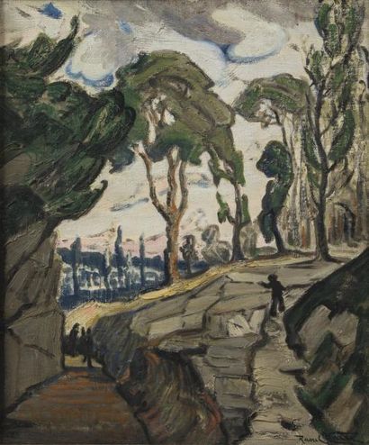 Raoul CARRE (1868-1933) 
Paysage du poitou
Huile sur toile signée en bas à droit...