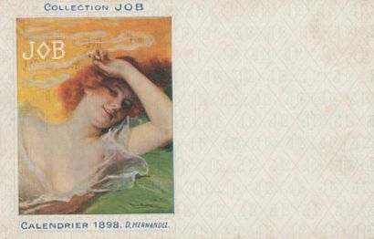 null COLLECTION JOB. 1 c.p.i. Calendrier 1898. D. Hernandez. Coll. Job, carte toilée,...