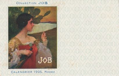 null COLLECTION JOB. 1 c.p.i. Calendrier 1905. Maxence. Coll. Job, carte toilée,...