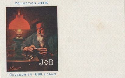 null COLLECTION JOB. 1 c.p.i. Calendrier 1898. L. Graner. Coll. Job, carte toilée,...