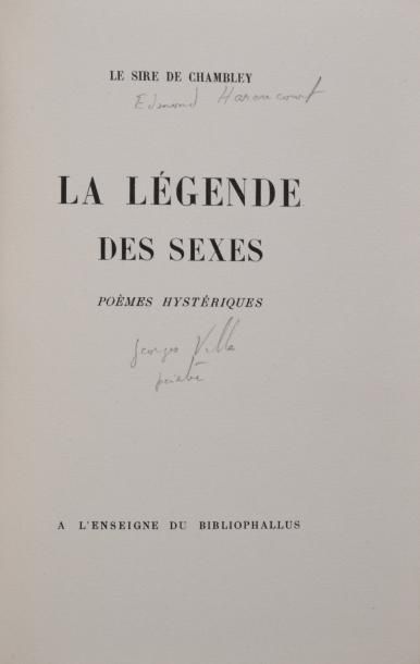 null [EROTICA], trois volumes:

- Le Sir de Chambley (Edmond Harencourt) "La légende...