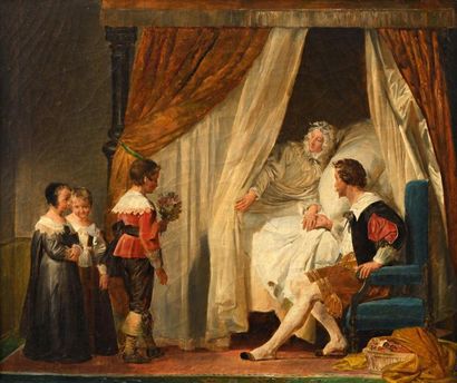 null Attribué à Alexandre - Evariste FRAGONARD (1780-1850)

"La visite des petits...