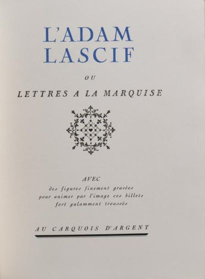 null Honoré-Gabriel RIQUETTI, comte de MIRABEAU, deux volumes:

- "Adam lascif ou...