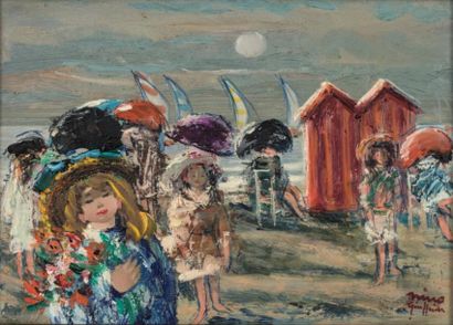 null Nino GIUFFRIDA (né en 1924)

" les enfants sur la plage "

Huile sur toile signée...