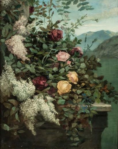 null Ecole française du XIXème siècle

Bouquet de lilas blanc

Huile sur toile 7...