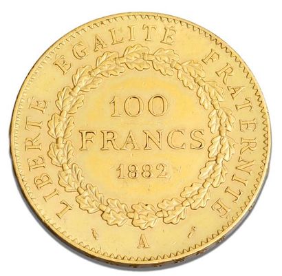 null TROISIÈME RÉPUBLIQUE (1871.1940): 100 Francs or. Génie.1882. Paris.
G.1137....