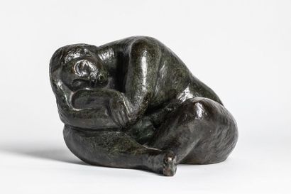 Albert BOUQUILLON (1908-1997) Le modèle nu
Sculpture, épreuve en bronze à patine...