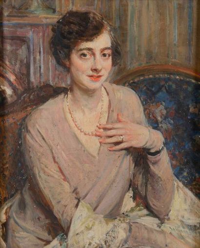 Jacques-Emile BLANCHE (Paris, 1861 - Offranville, 1942) Portrait de Madame Colette...