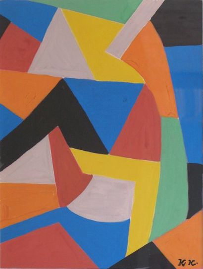 Jeanne KOSNIK-KLOSS (1892-1966) Composition
Gouache, monogrammée en bas à droite
31...