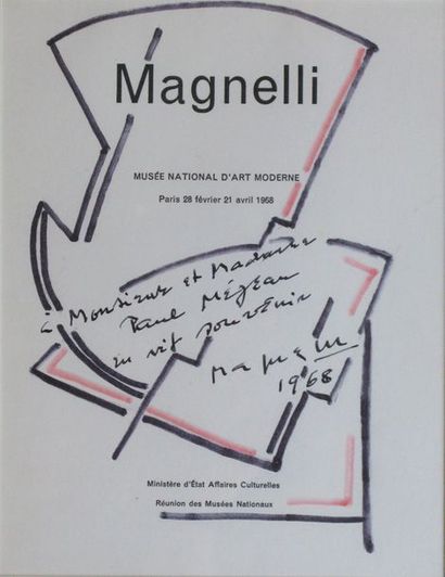 Alberto MAGNELLI (1888-1971) Composition
Dessin aux feutres et crayons de couleurs,...