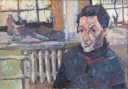 A. GONTCHAROVA (XXe) Portrait, 1989
Huile sur toile, signée et datée au dos
50 x...