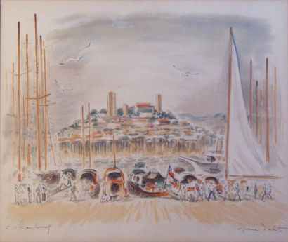 null André HAMBOURG (1909-1999)

Le port de Cannes, le Suquet

Lithographie en couleur...