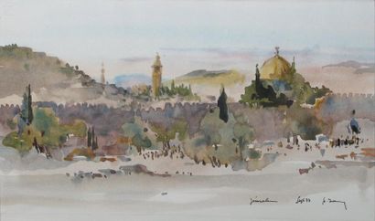null Henri DAVY (1913-1988) 

Jérusalem, 1977

Aquarelle, signée, située et datée...