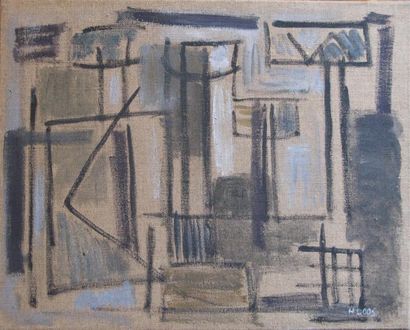 null Hannes LOOS (1913-1988) 

Composition

Huile sur toile, signée en bas à droite

33...