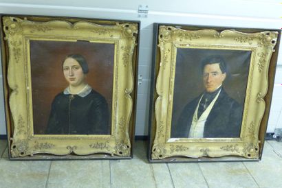 null Ecole du XIXe siècle

"Portrait d'homme" et "Portrait de femme"

Huile sur toile...