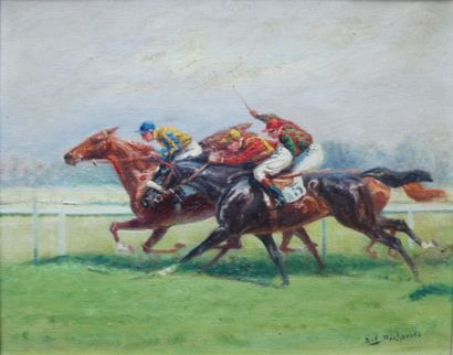 null Eugène PECHAUBES (1840-1967)

"Course de chevaux"

Huile sur toile signée en...