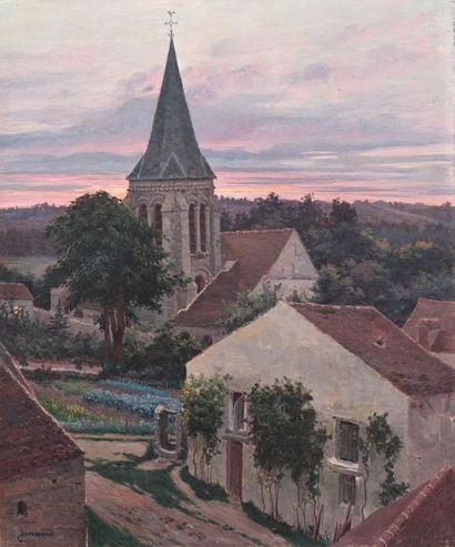 null Mathurin JANSSAUD ( 1857-1940)

"L'église en Bourgogne"

Huile sur toile, signée...