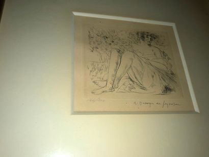 null André DUNOYER de SEGONZAC (1884-1974)

"Jeune Femme Assise"

Gravure, signée...