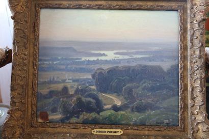 null William DIDIER POUGET (1864-1976)

"Paysage au fleuve"

Huile sur panneau, signé...