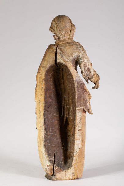 null Importante statue en bois sculpté représentant un Saint drapé





XVIIIème...