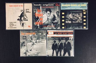 BANDE ORIGINALE DE FILM Lot de 5 disques EP de BOF, style jazz français.
VG à EX...