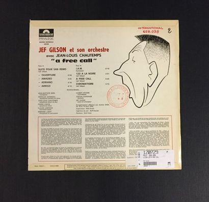 JAZZ Lot de 1 disque de Jef Gilson et son orchestre « A Free Call ».
VG à EX VG+...