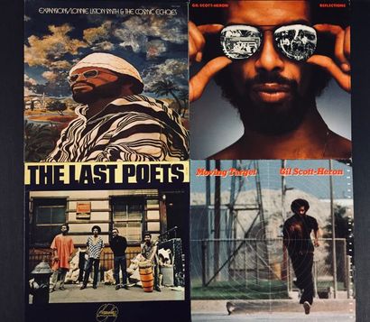 SOUL/ R'N'B/ FUNK Lot de 4 disques 33T de soul funk poetry. Last Poets, Gil Scott...