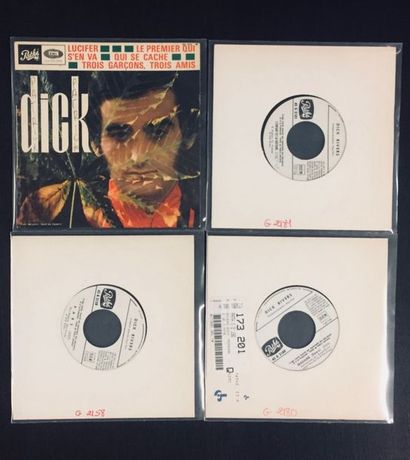 CHANSON FRANCAISE Lot de 4x EP/7'' de Dick Rivers dont promo.
VG à EX VG à EX
Set...