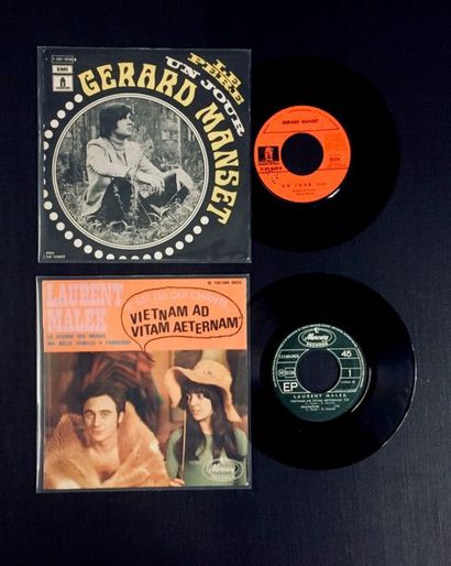 CHANSON FRANCAISE Lot de 2 x EP/7'' avec Mansot/ Malik.
VG+ à EX VG+ à EX
Set of...