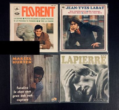 CHANSON FRANCAISE Lot de 4 EP de chanteurs psyché/ jerk.
VG+ à EX VG+ à EX
Set of...