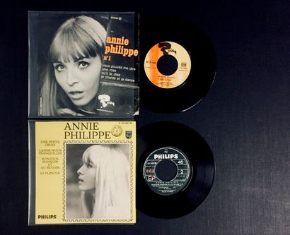 CHANSON FRANCAISE Lot de 2 EP d'Annie Philippe.
VG+ à ex VG+ à EX
Set of 2 Eps by...