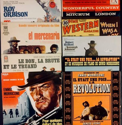 BANDE ORIGINALE DE FILM Lot de 9 disques 33T de Western.
VG à EX VG à EX
Set of 9...