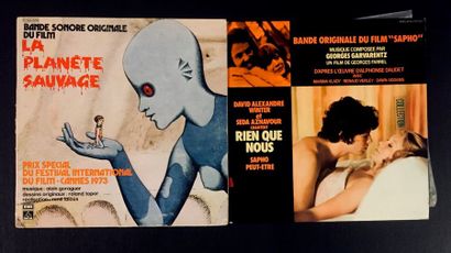 BANDE ORIGINALE DE FILM Lot de 2 disques 33T de BOF de style jazz, funk.
VG à EX...