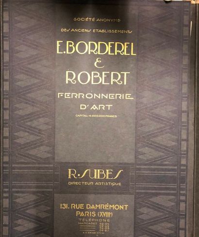 null Lot comprenant :

E.Borderel et §Robert, Ferronnerie d'art, Direction artistique...