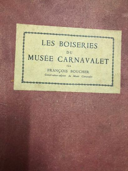 null lot comprenant :

F.Contet, Les vieux hotels de Paris, 1908

Les boiseries du...