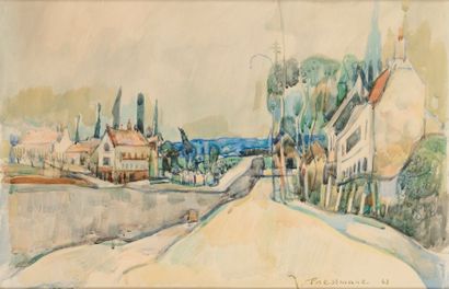 null Joseph PRESSMANE (Berestetchko, Ukraine, 1904-Paris, 1967)

Les bords d'un canal

Aquarelle,...