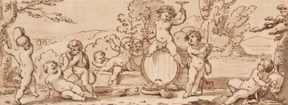 null 1. ECOLE ITALIENNE Seconde Moitié du XVIIe siècle 

1 - «Petite bacchanale»...