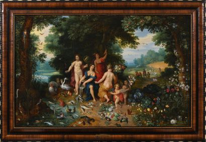 null Jan BRUEGHEL le Jeune 

(Anvers 1601-1678) 

«Allégorie des Quatre éléments»

Huile...
