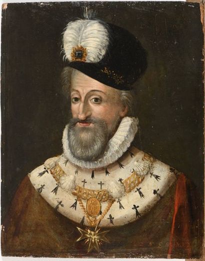 null ECOLE FRANÇAISE - Manière de la Fin du XVIe siècle

«Portrait du roi Henri IV...