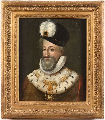 null ECOLE FRANÇAISE - Manière de la Fin du XVIe siècle

«Portrait du roi Henri IV...