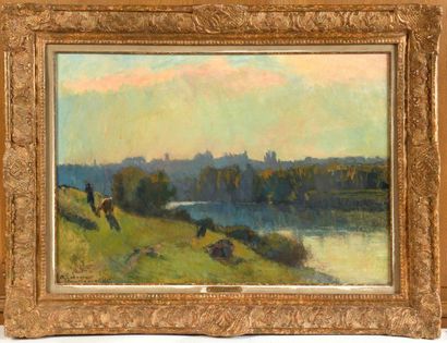 null Albert LEBOURG 

(1849–1928)

«Les bords de l’Ain à Neuville, effet d’automne»

Huile...