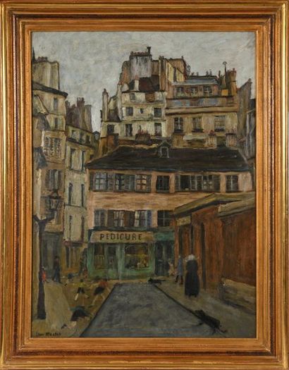 null Élysée MACLET 

(1881–1962)

«Une Rue du Vieux Paris»

Huile sur contreplaqué

Signé...