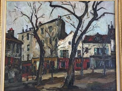 null Pierre DUMONT ( 1884-1936)
Paris la place du tertre en automne
Huile sur toile...