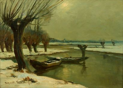 null Carl SCHMITT-LIMBURG (XIX-XXème siècle)

Barque sur un lac d’hiver

Huile sur...