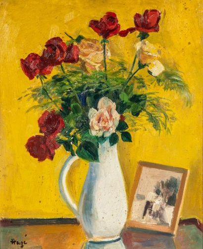null Edmond HEUZE (1883-1967)

Bouquet de fleurs

huile sur panneau d'isorel, signée...