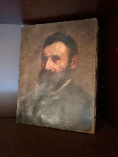 null Portrait d'homme, huile sur toile