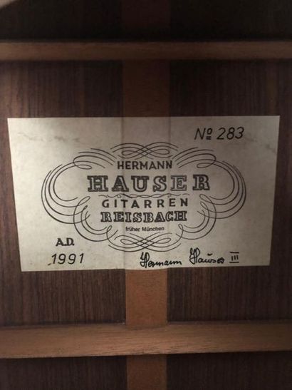 Hermann HAUSER III Rare guitare classique à 10 cordes de Hermann Hauser III de 1991,...